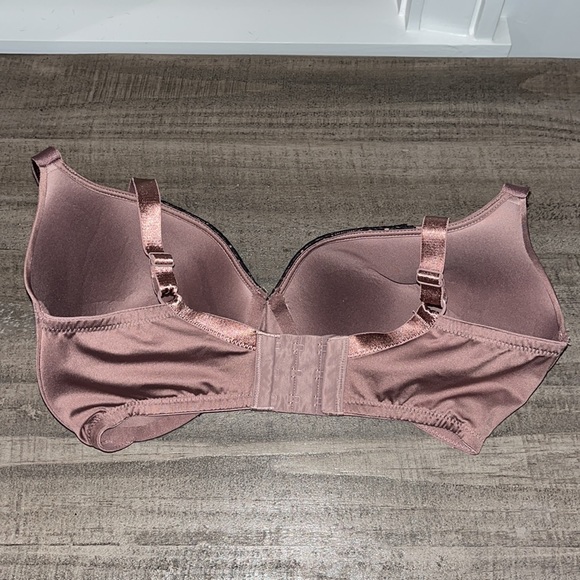 EUC Women’s Self Expressions by Maidenform Wirefree Dark Taupe/Lace Bra (36DD) - Picture 5 of 5